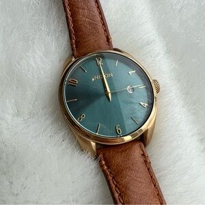 Nixon quartz Watch with Blue Dial “bullet” Leather strap